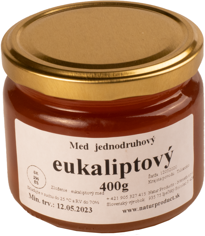 400 g Jednodruhový med (eukaliptový)