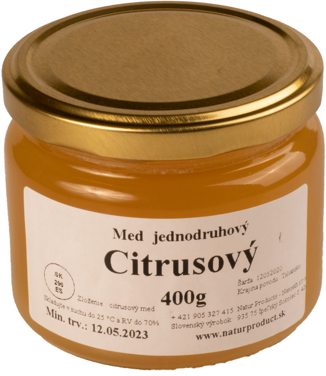 400 g Jednodruhový med (citrusový)