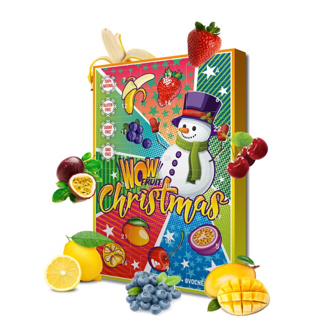 250 g Zdravý adventný kalendár s ovocnými tyčinkami (Wow Fruit)