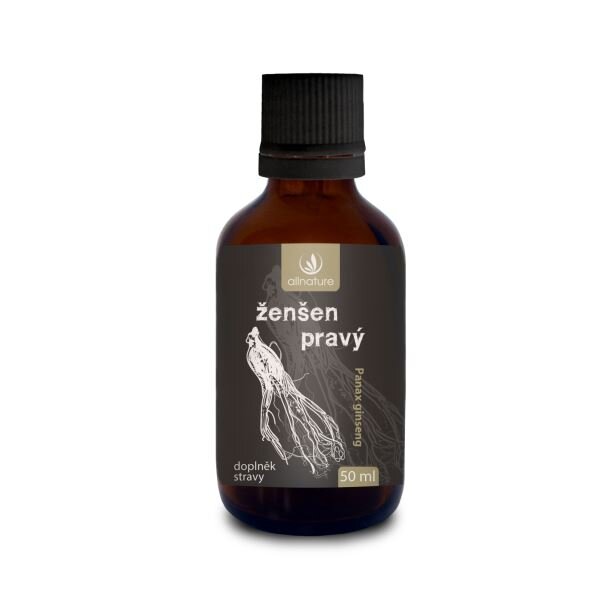 50 ml Bylinné kvapky Allnature "Ženšen pravý"