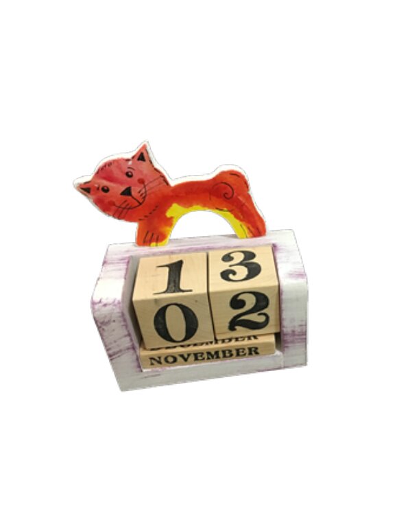 Drevený kalendár s kockami