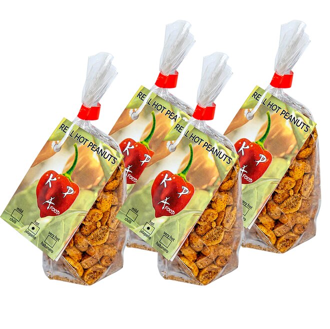 4 x 100 g Chilli arašidy REAL HOT JALAPEŇO