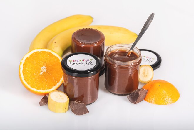 175 g Confiture džem (banán / 55% horká čokoláda / pomaranč)