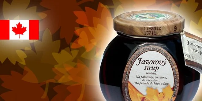 4,40 Eur za bohatstvo ukryté v 245 ml fľaši pravého kanadského javorového sirupu so zľavou 50%!
