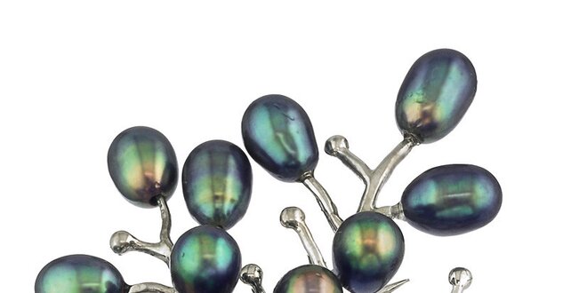 Brošňa Orchira s perlami