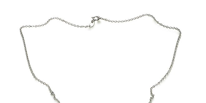 Strieborný náhrdelník Orchira s čiernou perlou