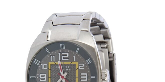 Pánske strieborné analogové hodinky Breil