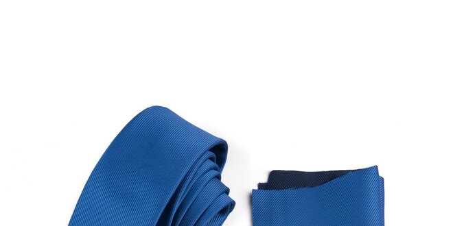 Pánska svetlo modrá sada - kravata a vreckovka Giorgio di Mare