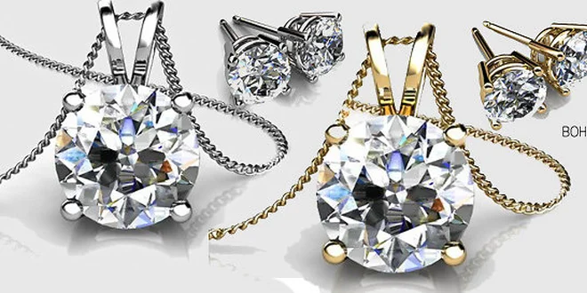 Exkluzívna akcia: Valentínsky set trblietavých šperkov 1+1 zdarma