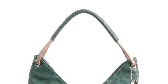 Dámska zeleno-šedá kabelka Bulaggi s béžovými detailami