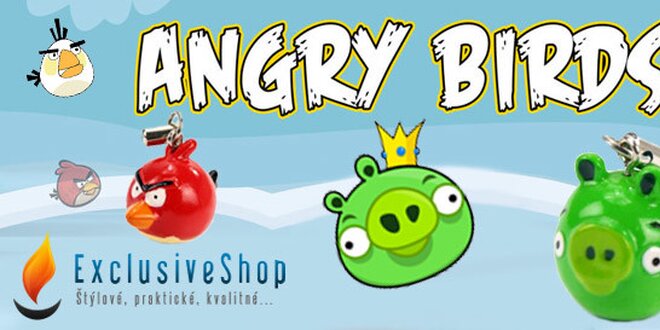 Kľúčenky s obľúbenými postavičkami Angry Birds