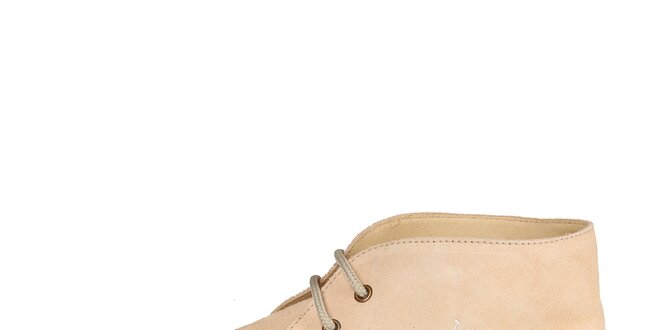 Pánske svetlo béžové semišové topánky U.S. Polo