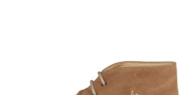 Pánske orieškovo hnedé semišové topánky U.S. Polo