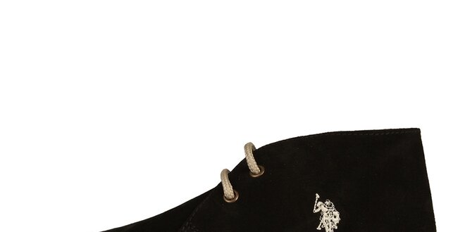 Dámske čierne šnúrovacie topánky U.S. Polo