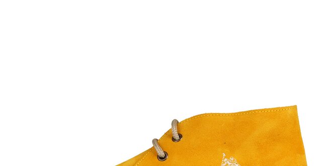 Dámske svetlo oranžové semišové topánky U.S. Polo