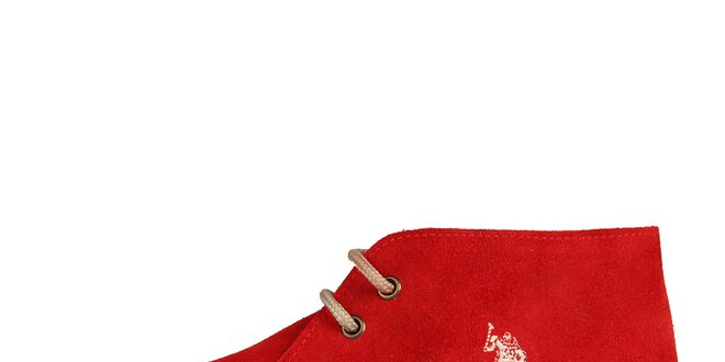 Dámske červené šnúrovacie topánky U.S. Polo