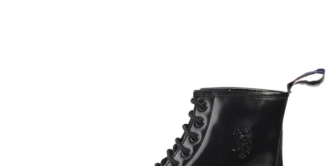Dámske čierne šnúrovacie topánky U.S. Polo