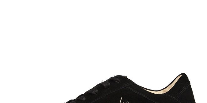 Pánske čierne semišové šnúrovacie topánky U.S. Polo