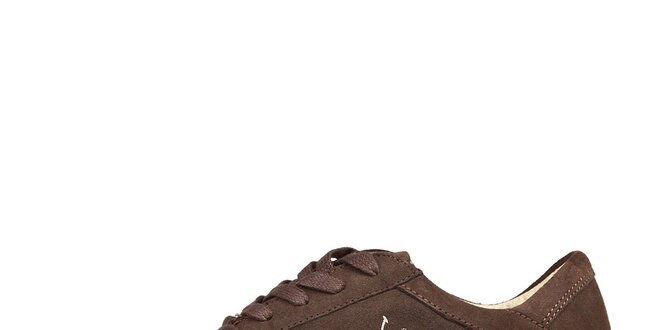 Pánske hnedé semišové šnúrovacie topánky U.S. Polo