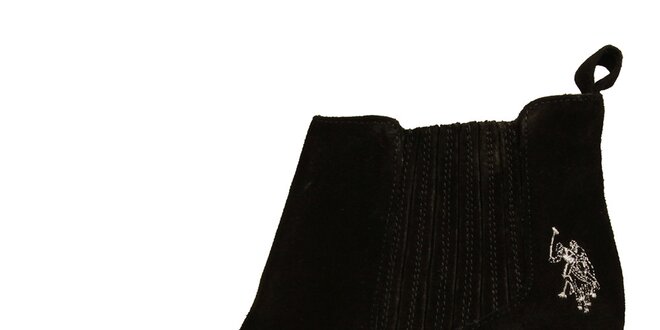Dámske čierne semišové topánky U. S. Polo