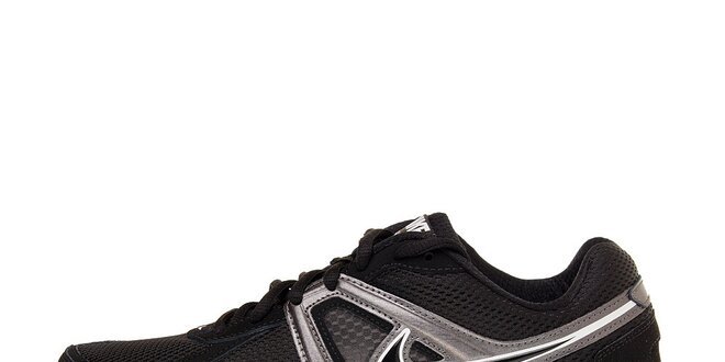 Pánske čierne bežecké topánky Nike Dart 9 so striebornými detailami