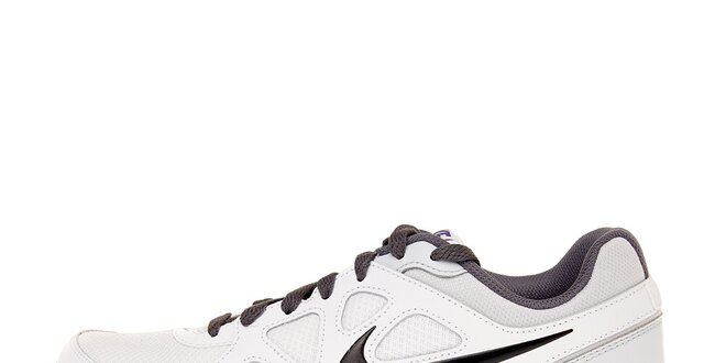 Pánske biele bežecké topánky Nike Revolution s šedivými detailami