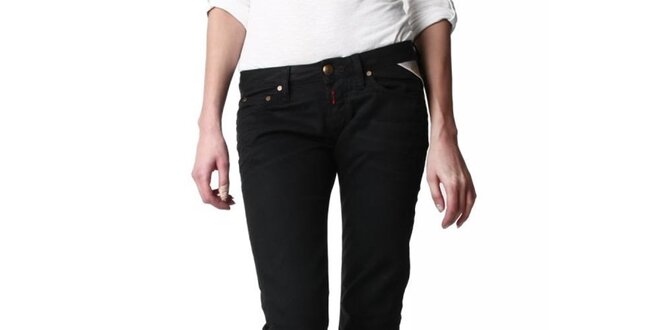 Dámske čierne džínsy rovného strihu Replay