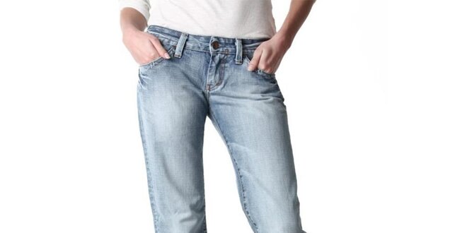 Dámske široké modré džínsy Replay