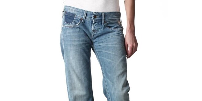 Dámske modré rozšírené džínsy Replay