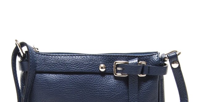 Dámska modrá kožená kabelka cez rameno Isabella Rhea