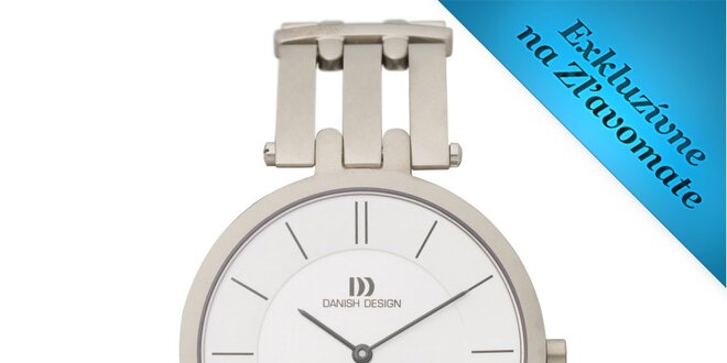 Dámske guľaté hodinky s bielym ciferníkom Danish Design