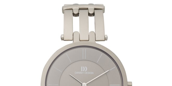 Dámske guľaté hodinky s šedostrieborným ciferníkom Danish Design