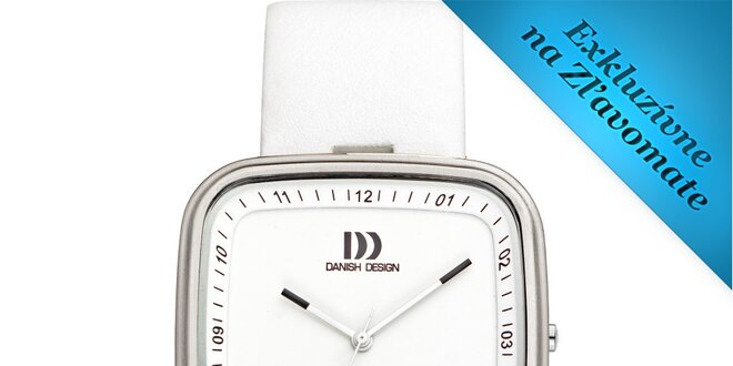 Dámske biele analógové hodinky Danish Design