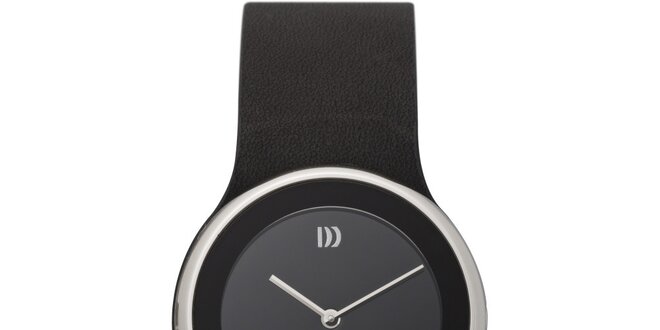 Dámske čierne minimalistické hodinky Danish Design