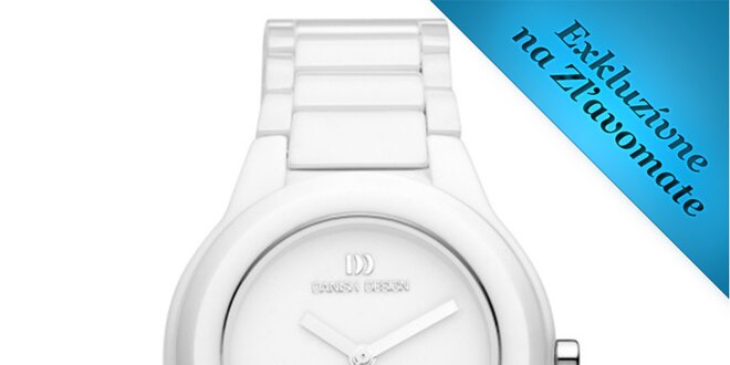 Dámske biele keramické hodinky Danish Design