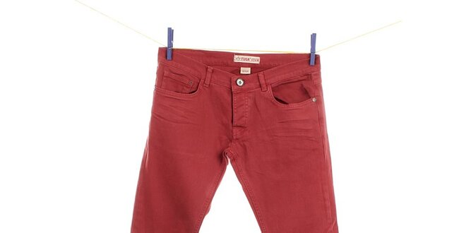 Pánske červené džínsy Fuga
