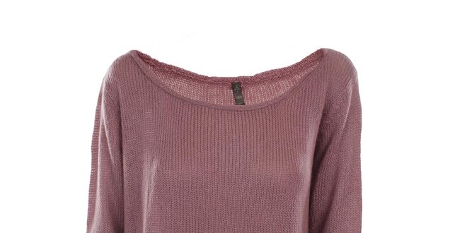 Dámsky pletený ružový svetrík Fuga