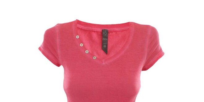 Dámske ružové tričko s krátkym rukávom Fuga