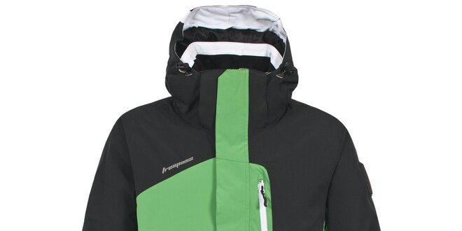 Pánska zelenočierna lyžiarska bunda Trespass