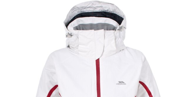 Dámska biela bunda na lyže Trespass