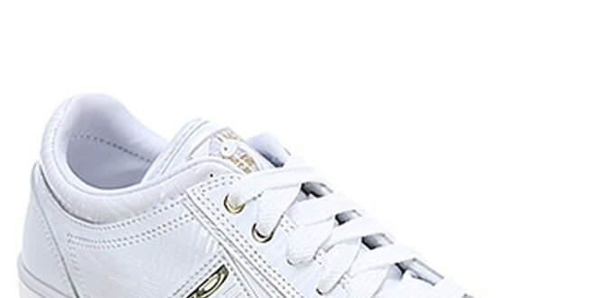 Dámske biele nízke topánky Baby Phat s nápismi