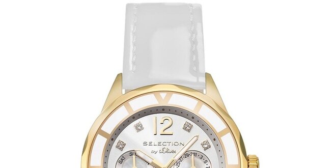Dámske hodinky s chronografom a béžovým remienkom s.Oliver