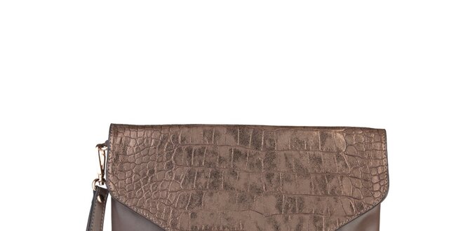 Dámska bronzová listová kabelka Sisley
