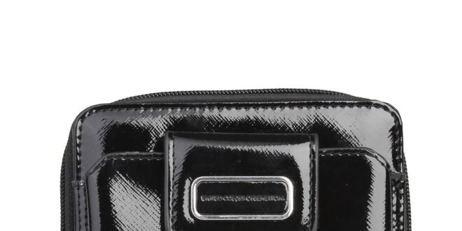 Dámska čierna lakovaná peňaženka Benetton