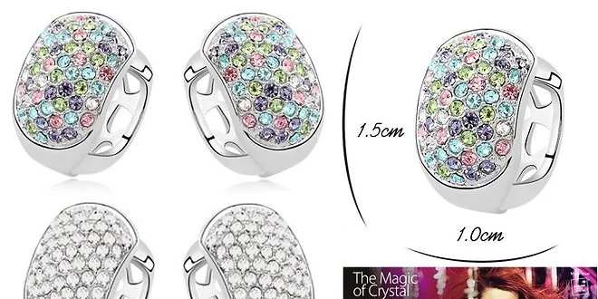 Nádherné náušnice vyrobené so SWAROVSKI ELEMENTS