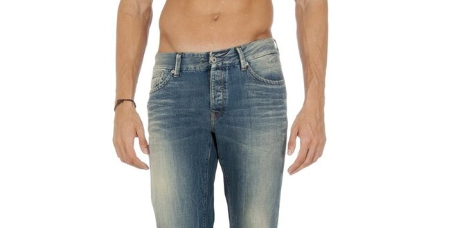 Pánske svetlo modré džínsy s šisovaním Tommy Hilfiger