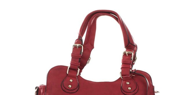 Dámska červená kabelka s odnímateľným popruhom London Fashion