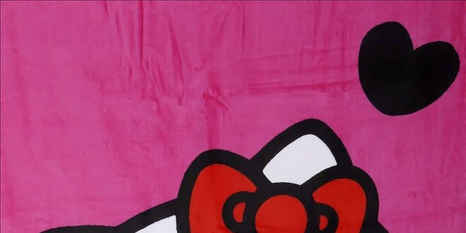 Detská ružová osuška Hello Kitty