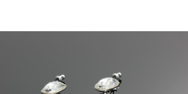 Dámske náušnice s dvomi kryštáľmi Swarovski