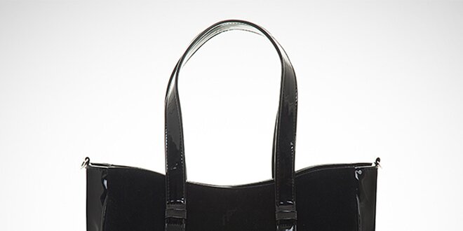Dámska čierna kabelka so semišovou časťou Felice